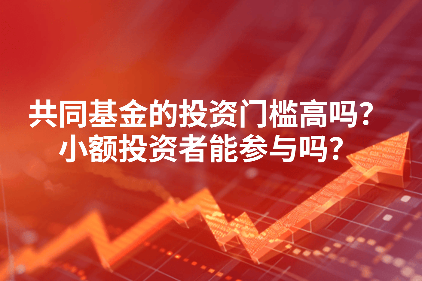 共同基金的投资门槛高吗？小额投资者能参与吗？